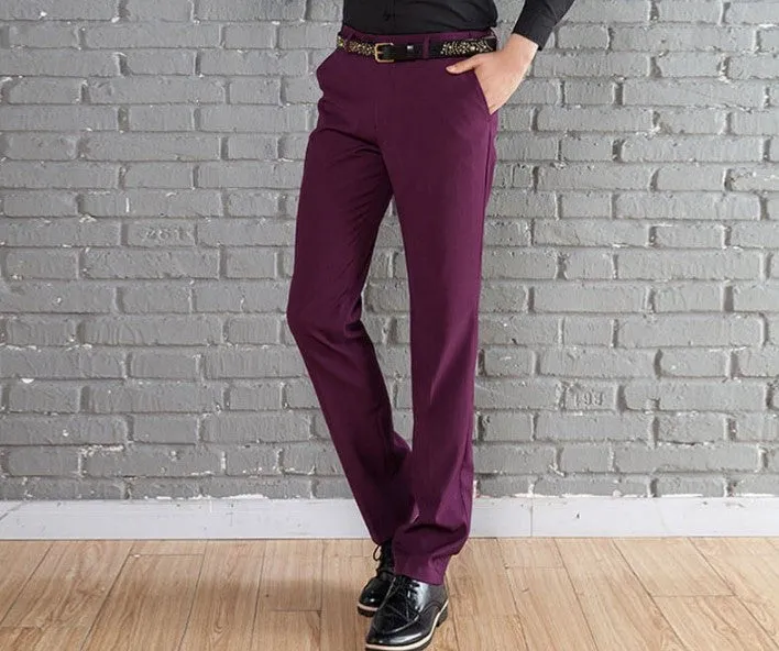 Mens Wool Slim Fit Dress Pants