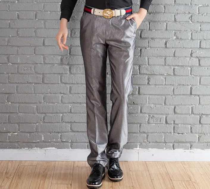 Mens Wool Slim Fit Dress Pants