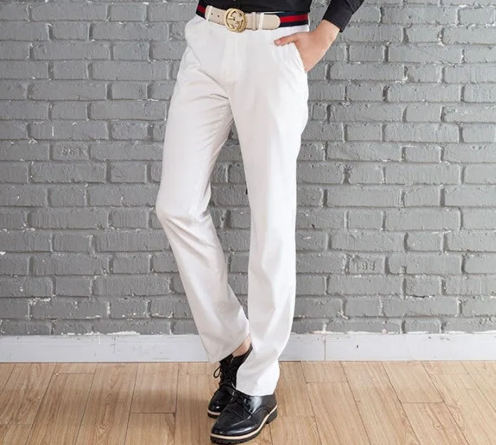 Mens Wool Slim Fit Dress Pants