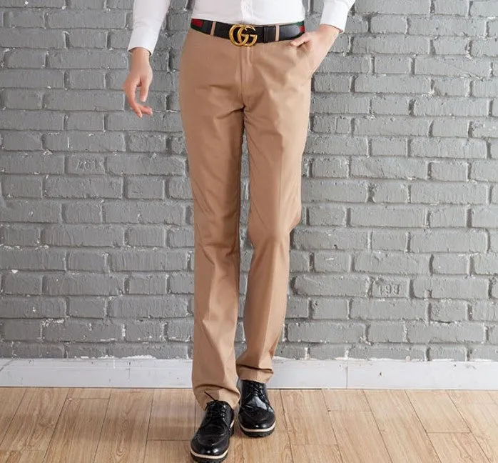 Mens Wool Slim Fit Dress Pants
