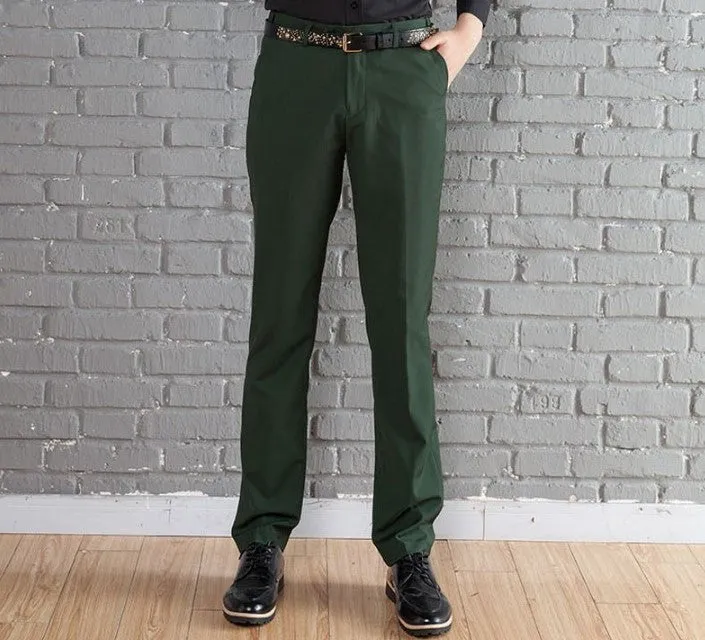 Mens Wool Slim Fit Dress Pants