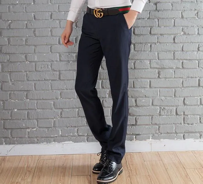 Mens Wool Slim Fit Dress Pants