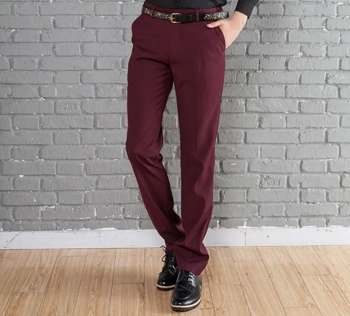 Mens Wool Slim Fit Dress Pants