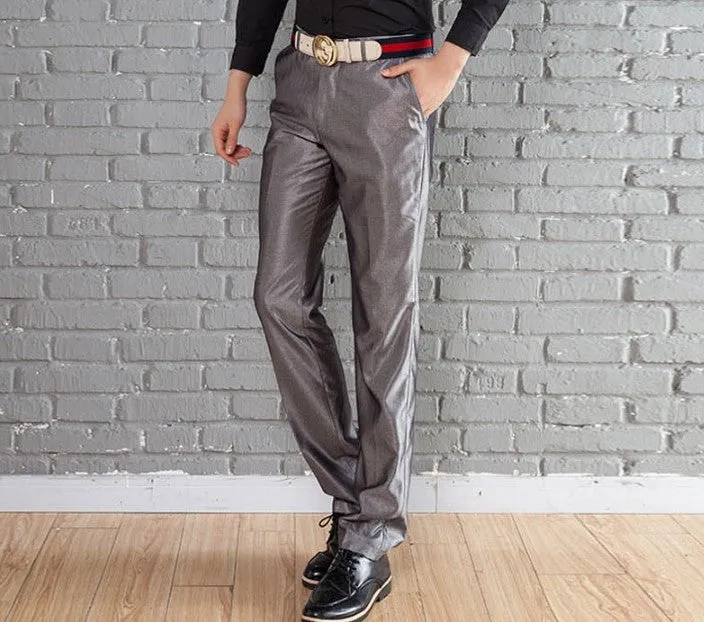 Mens Wool Slim Fit Dress Pants