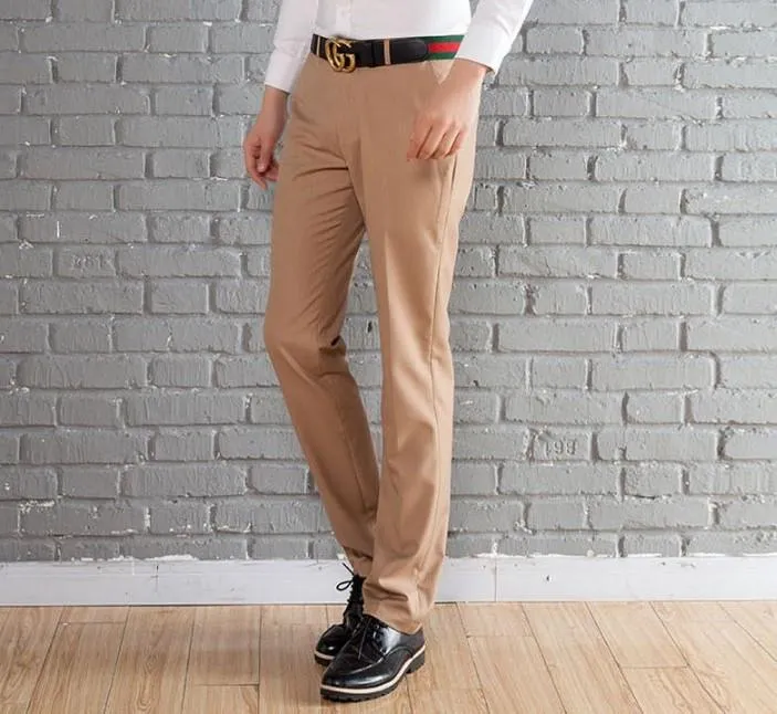 Mens Wool Slim Fit Dress Pants