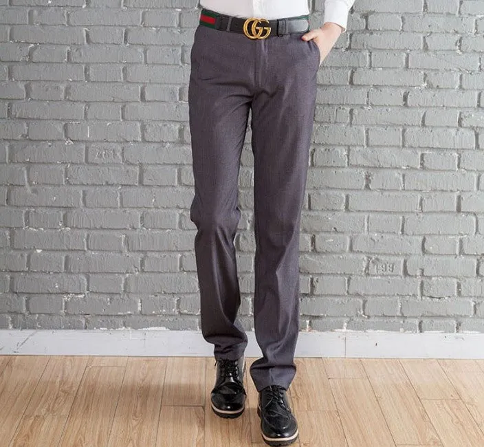 Mens Wool Slim Fit Dress Pants