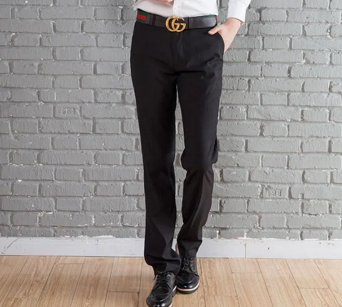 Mens Wool Slim Fit Dress Pants