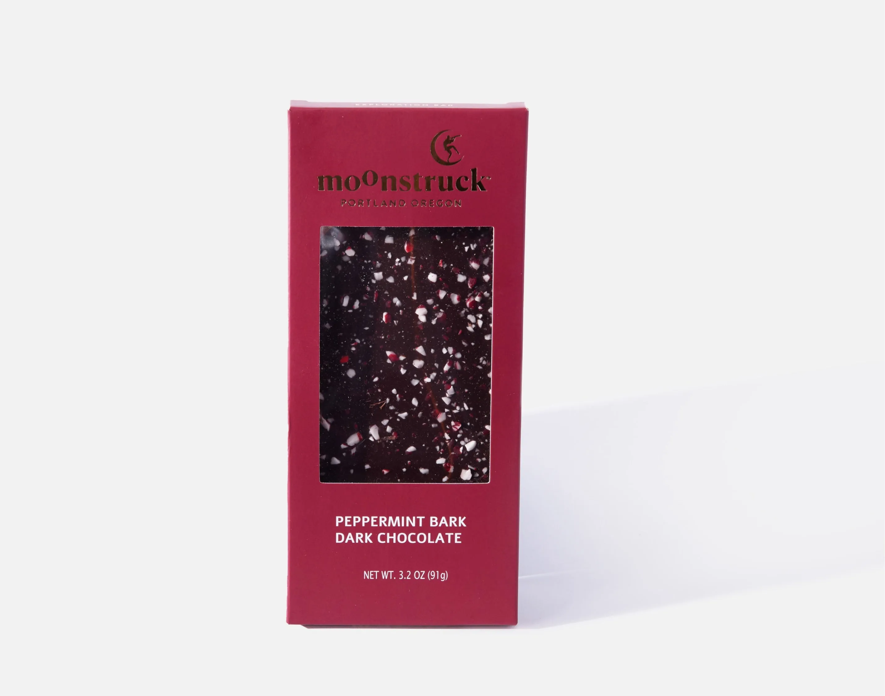 Moonstruck Peppermint Bark Dark Chocolate Bar