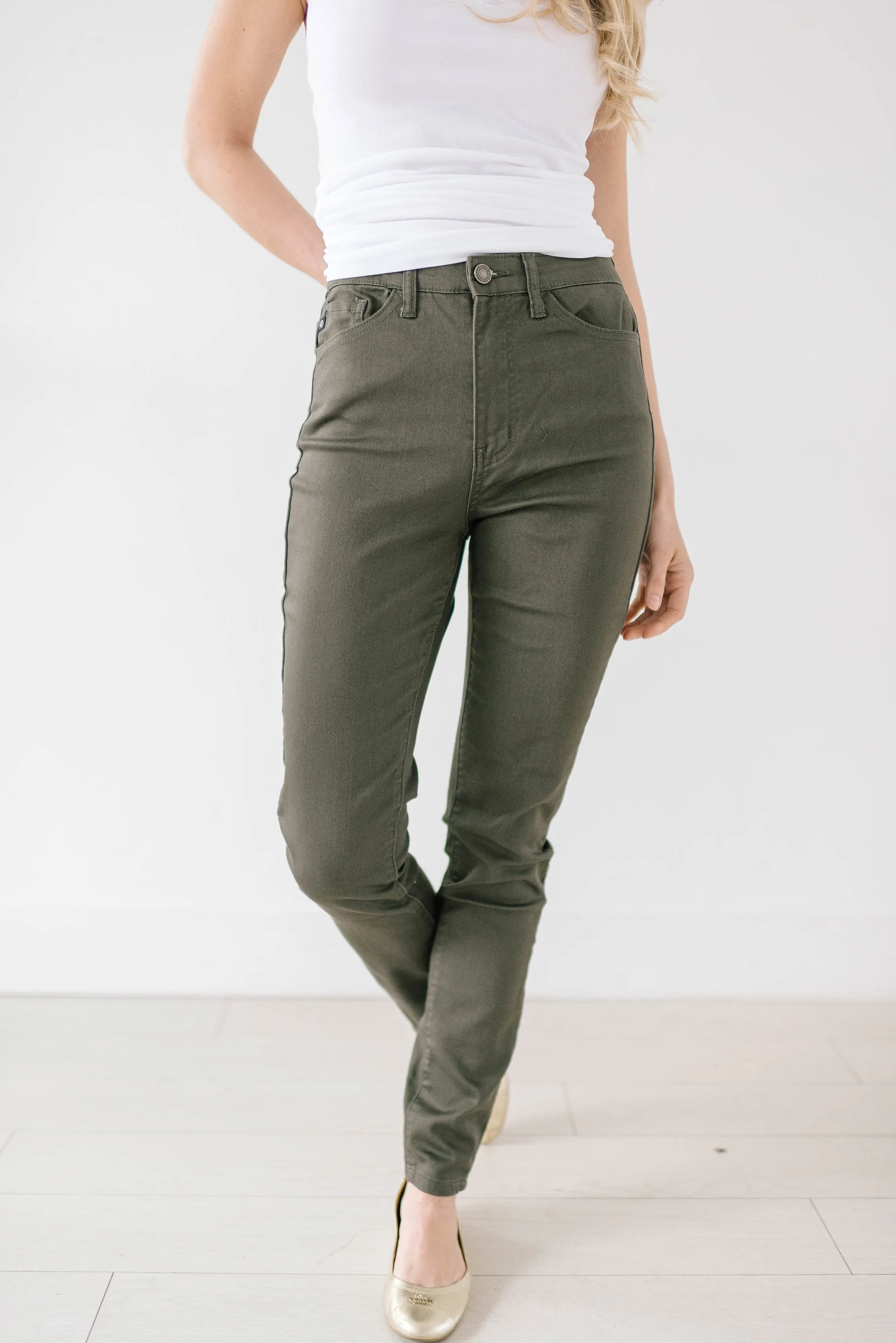 Olive Skinny Pants