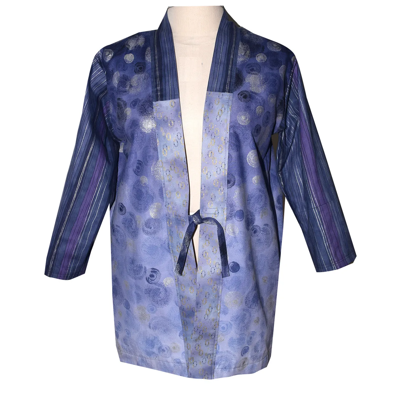One of a kind Lavender Print Cotton Kimono Jacket