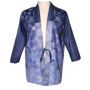 One of a kind Lavender Print Cotton Kimono Jacket