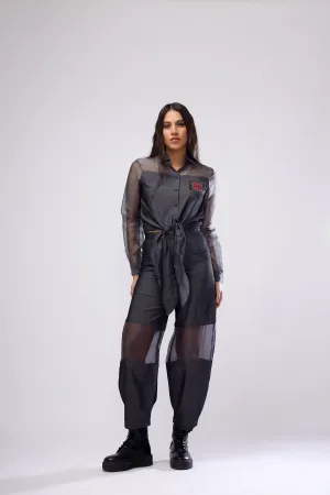 Organza Tie Up Top