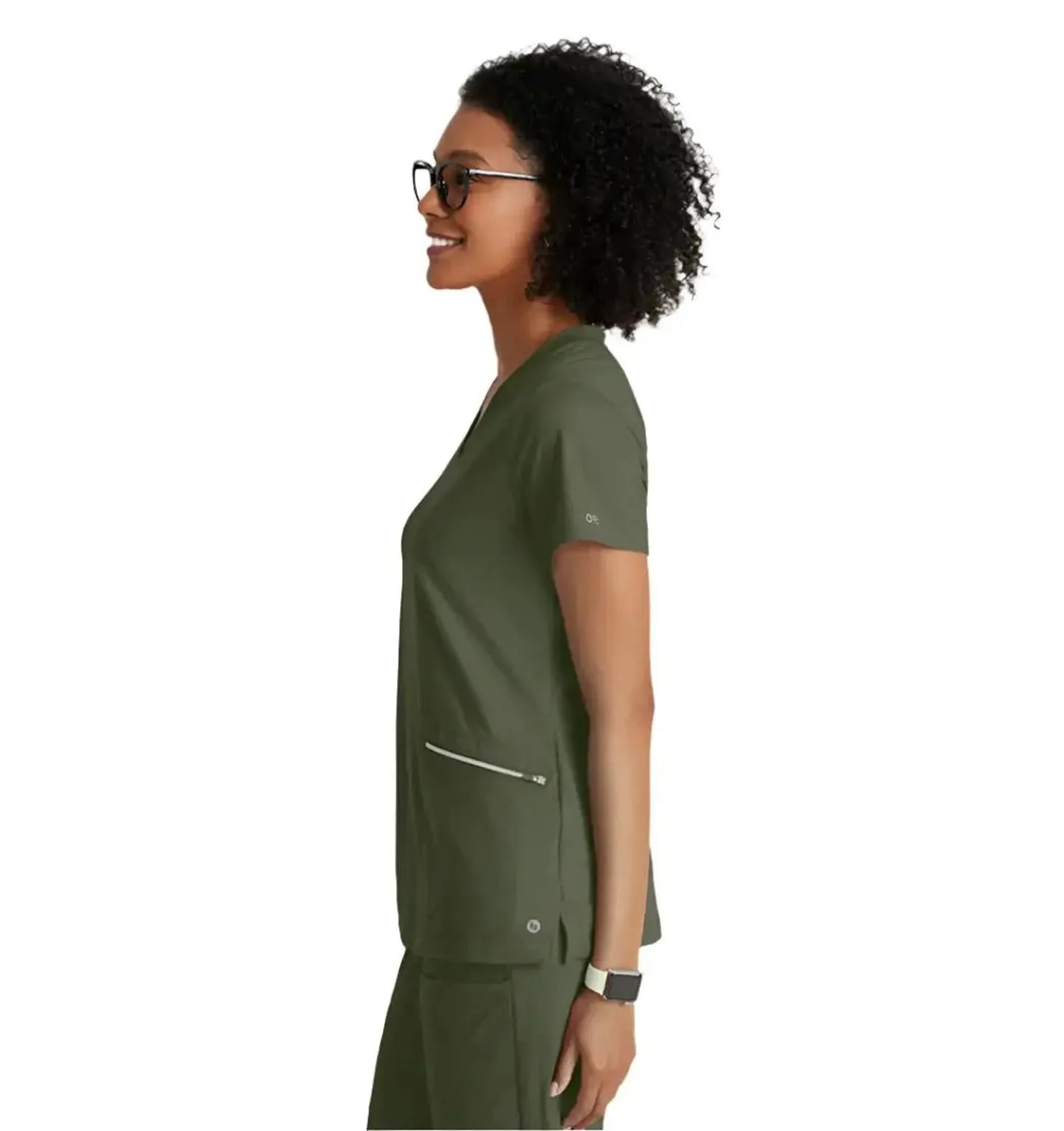 Performance Knit by Barco Victory Knit 2-Pocket V-Neck Scrub Top
