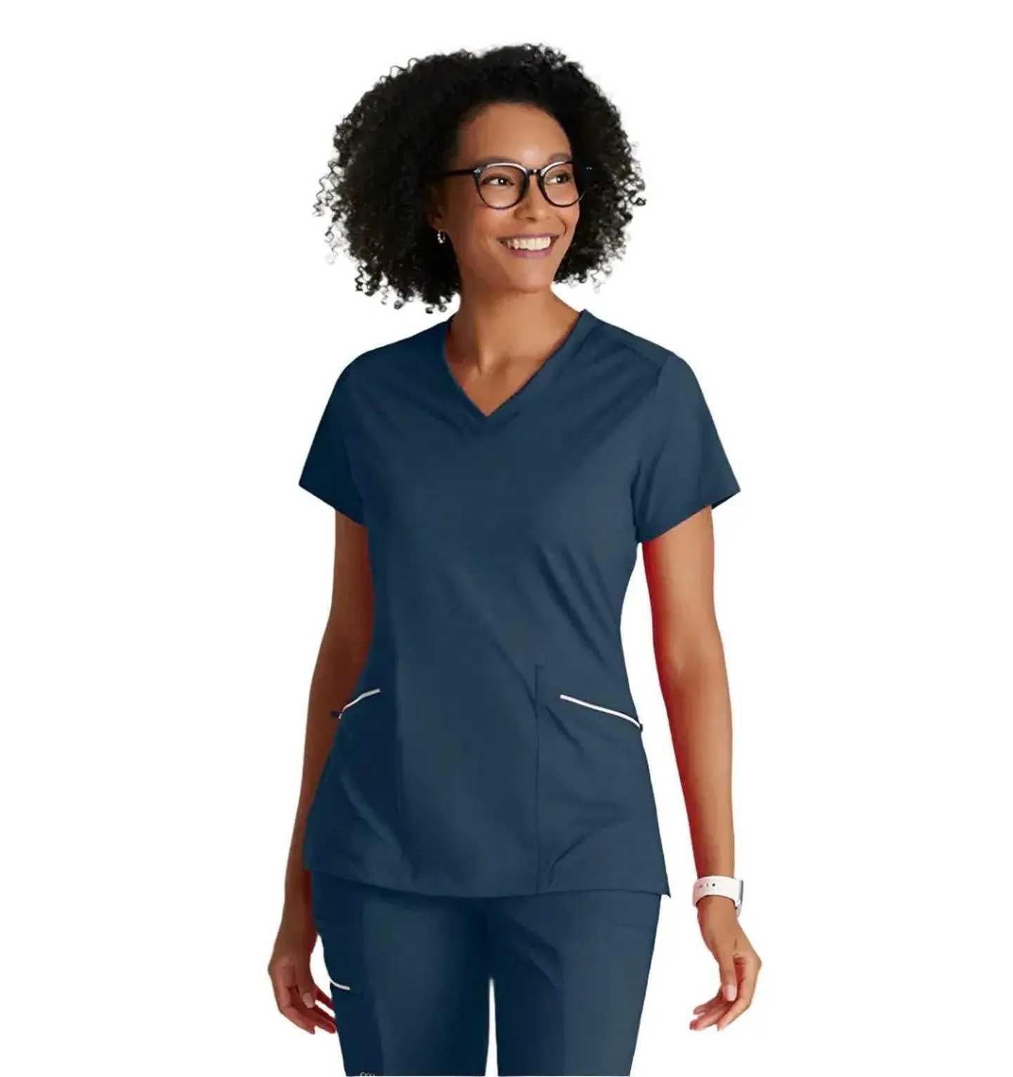 Performance Knit by Barco Victory Knit 2-Pocket V-Neck Scrub Top