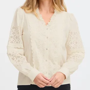 Pulz Broderie Anglaise Shirt
