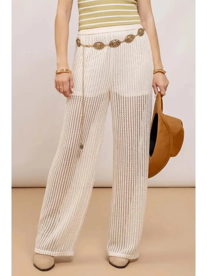 Saltwater Crochet Pants Natural