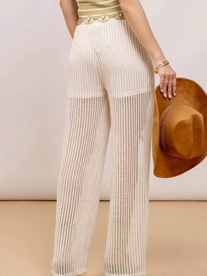 Saltwater Crochet Pants Natural