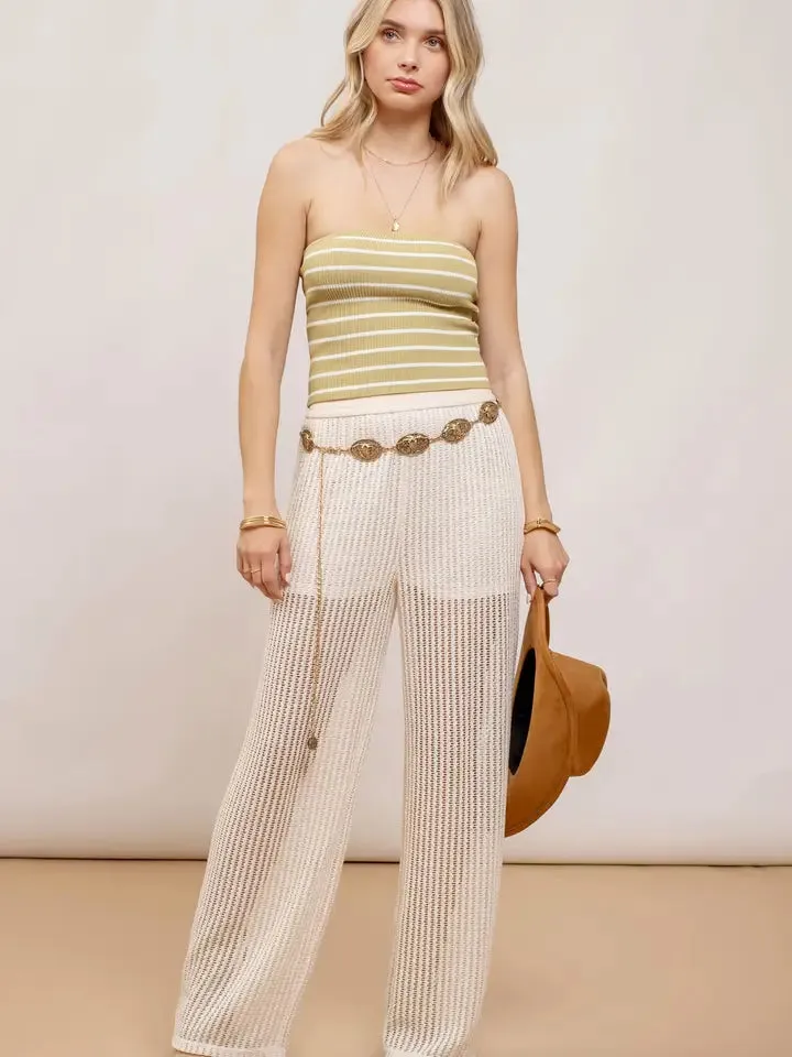 Saltwater Crochet Pants Natural