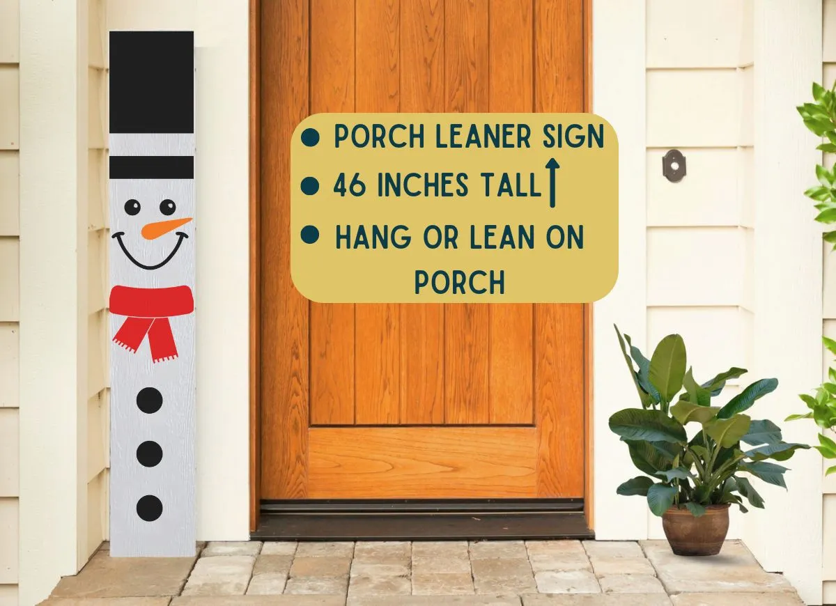 Snowman Winter Porch Sign