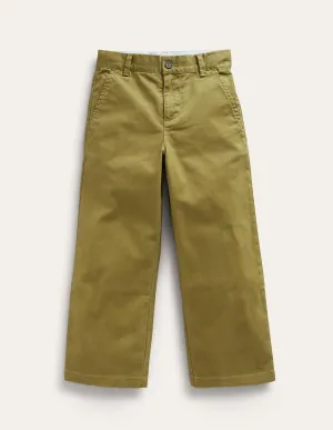 Straight Leg Chinos-Green Olive