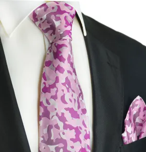 Sweet Lilac and Purple Silk Tie and Pocket Square