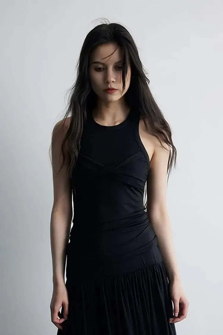 Tencel Blend Twist-Front Tank Top