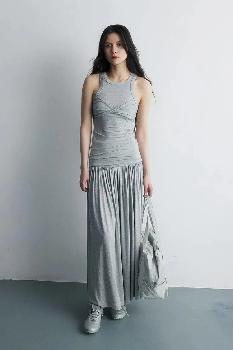 Tencel Blend Twist-Front Tank Top