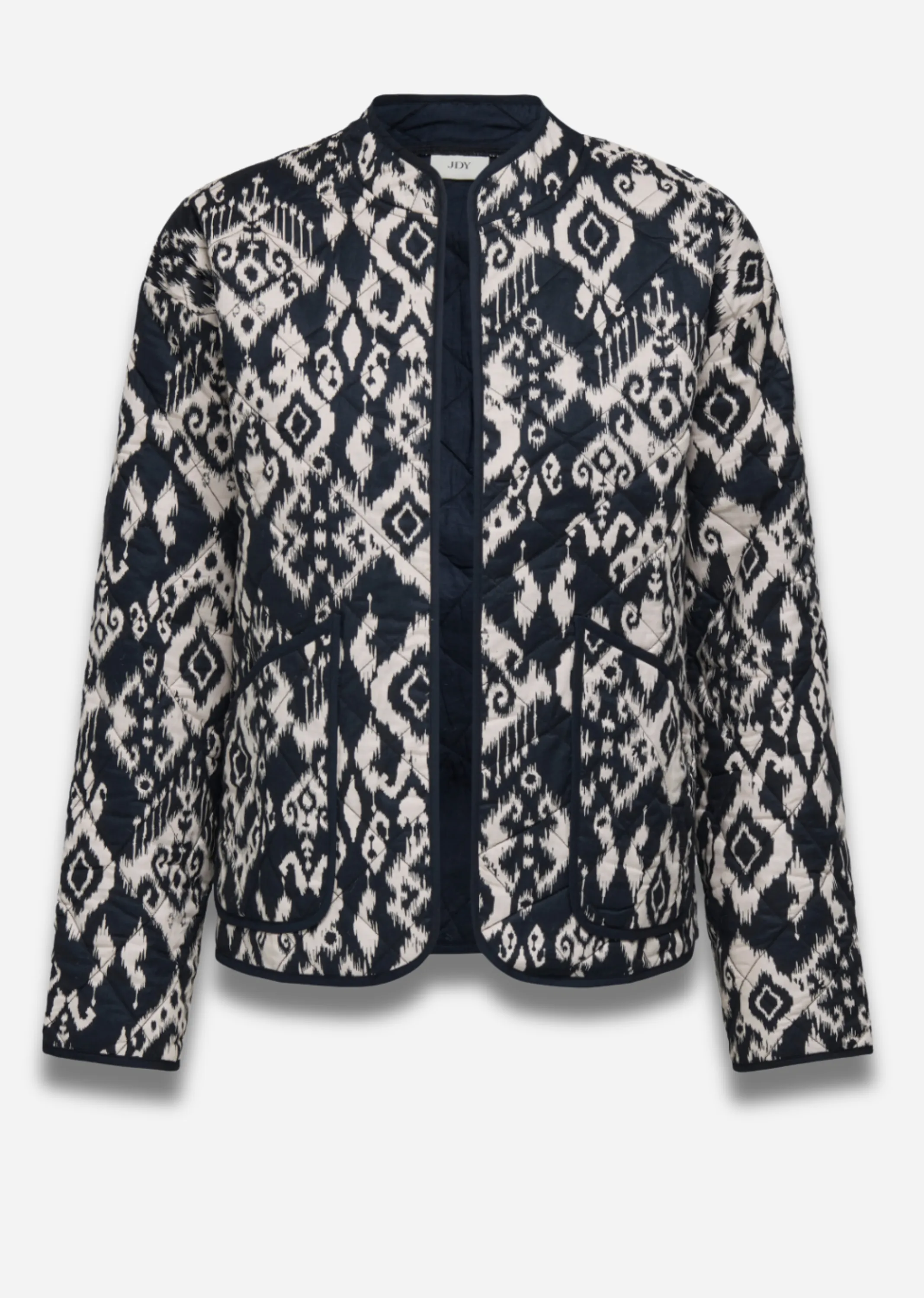 Tiger Quilted  Bomber Jacket in Black