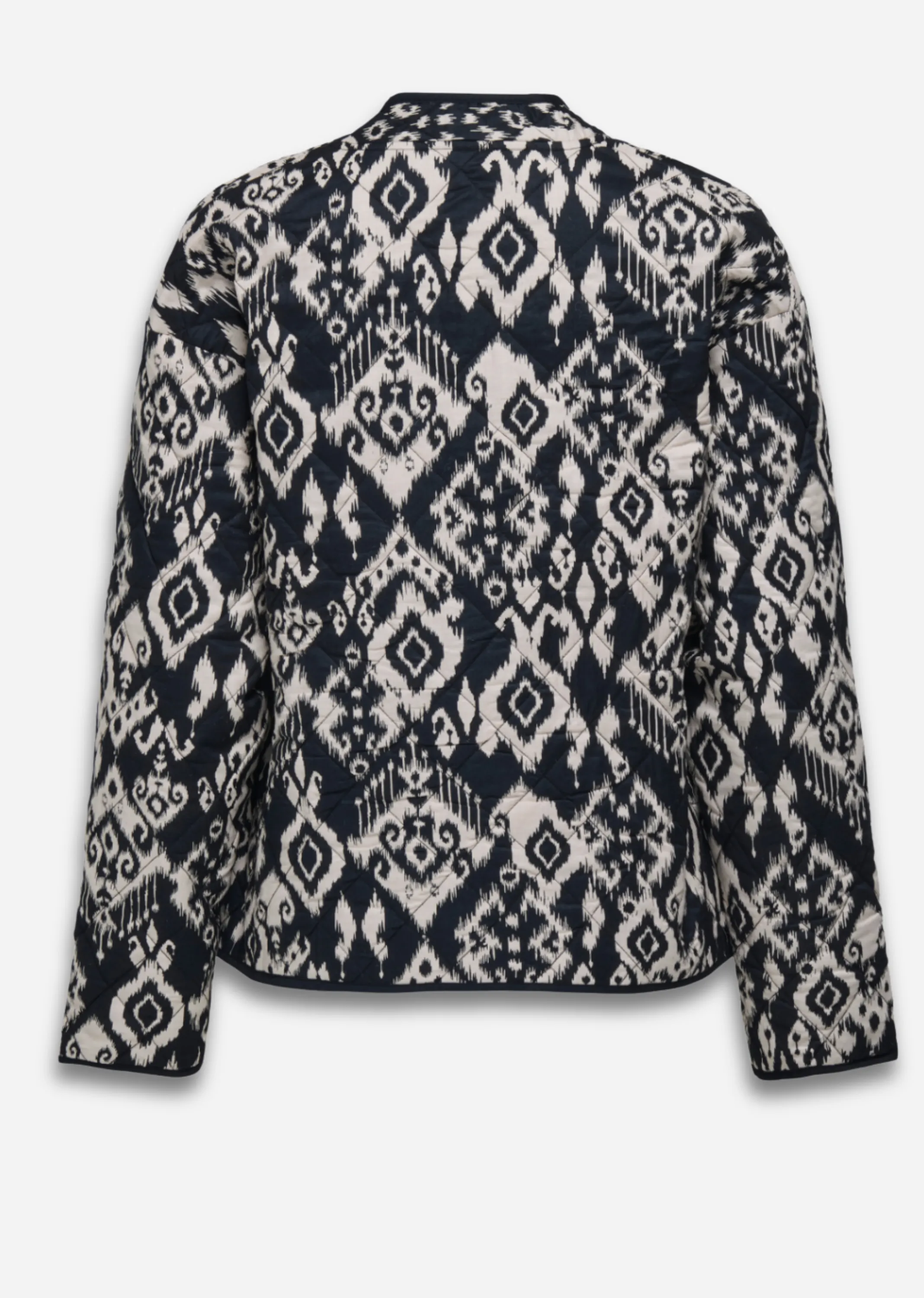 Tiger Quilted  Bomber Jacket in Black