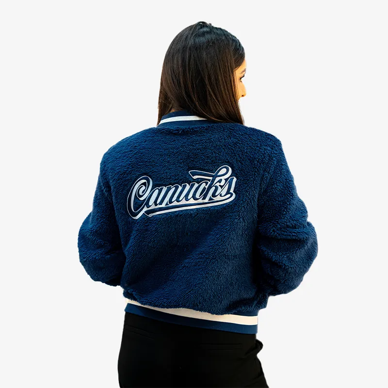 Vancouver Canucks Wild Collective Women's Reversible Sherpa Bomber