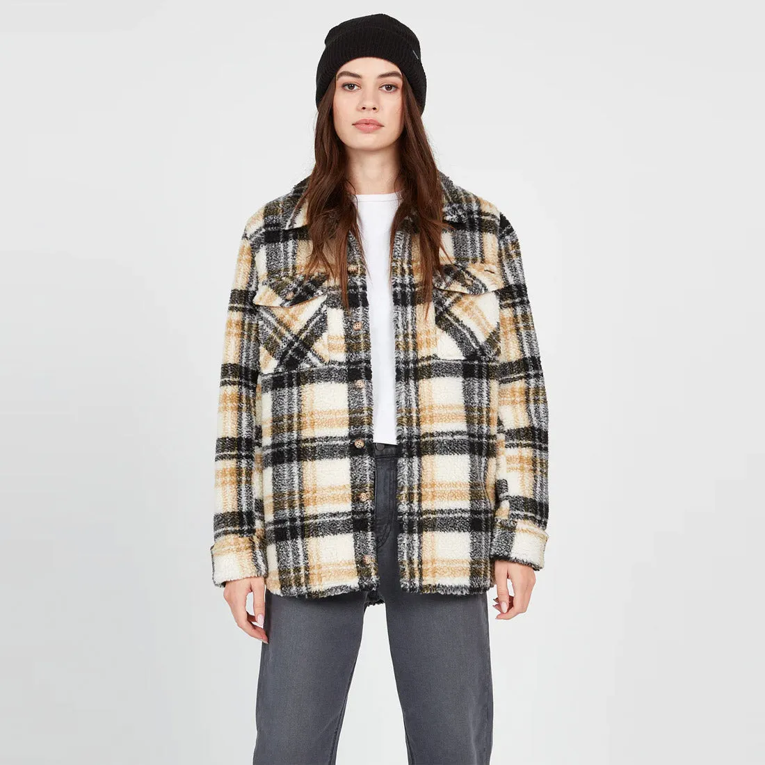VOLCOM Women's Silent Sherpa Jacket - Hazelnut