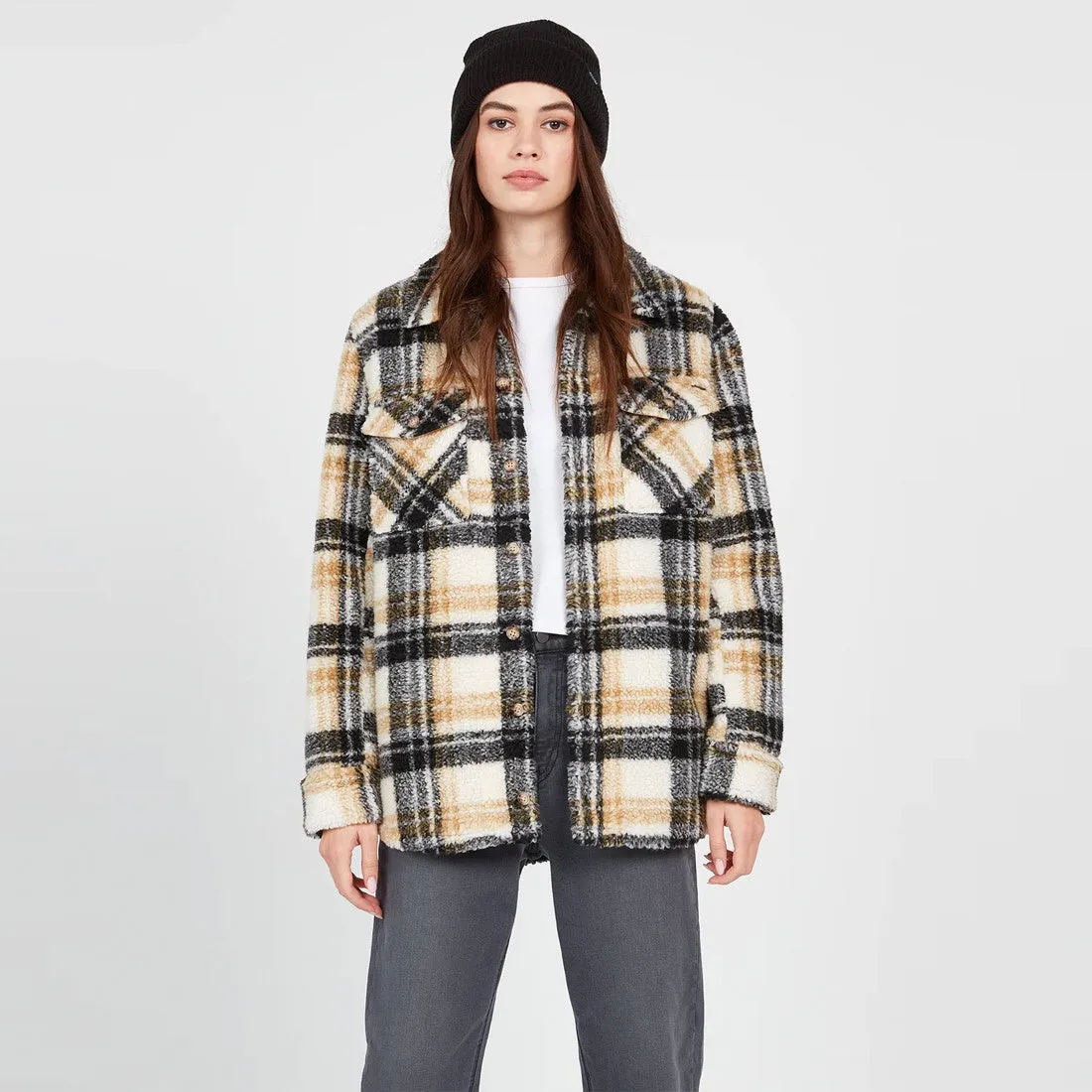 VOLCOM Women's Silent Sherpa Jacket - Hazelnut