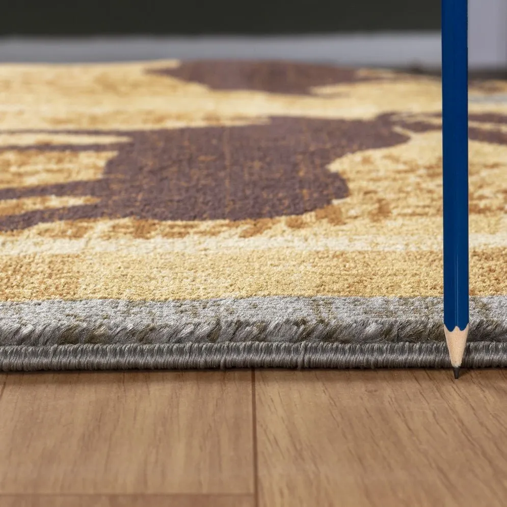 Wildlife Collage Cabin 2'x3' Accent Rug