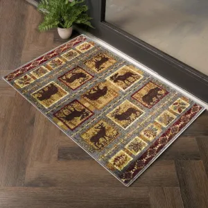 Wildlife Collage Cabin 2'x3' Accent Rug