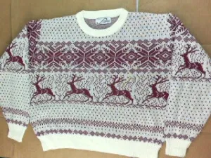 Winter Deer Crossing- Large Christmas Sweater