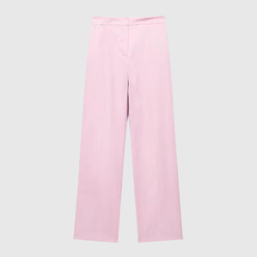 Women Cotton Linen Waistcoat Blazer And Pants Set