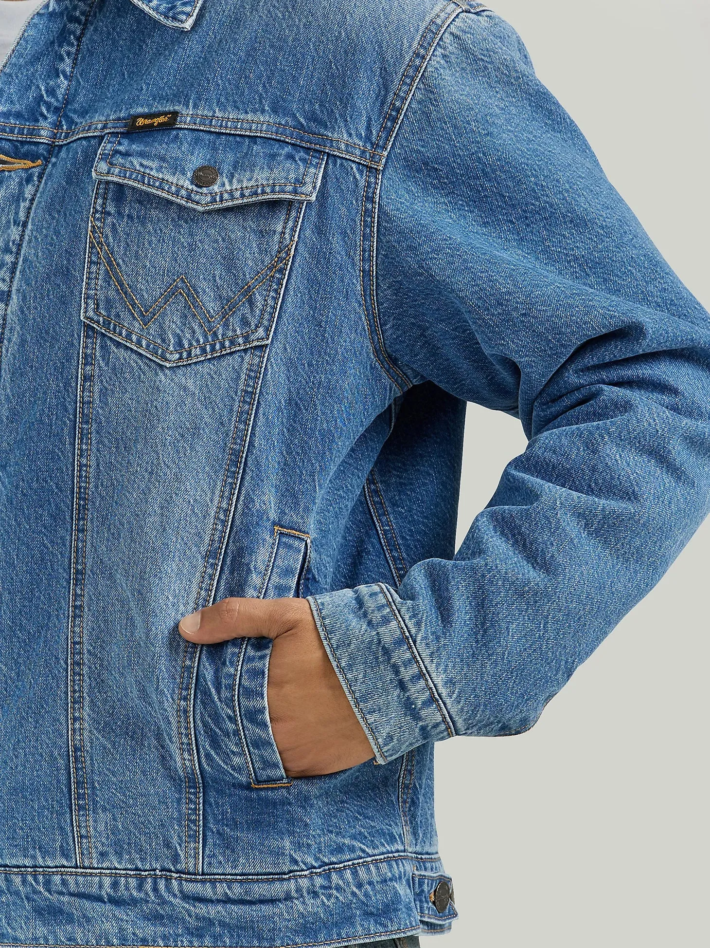 WRANGLER RETRO SHERPA LINED WESTERN DENIM JACKET