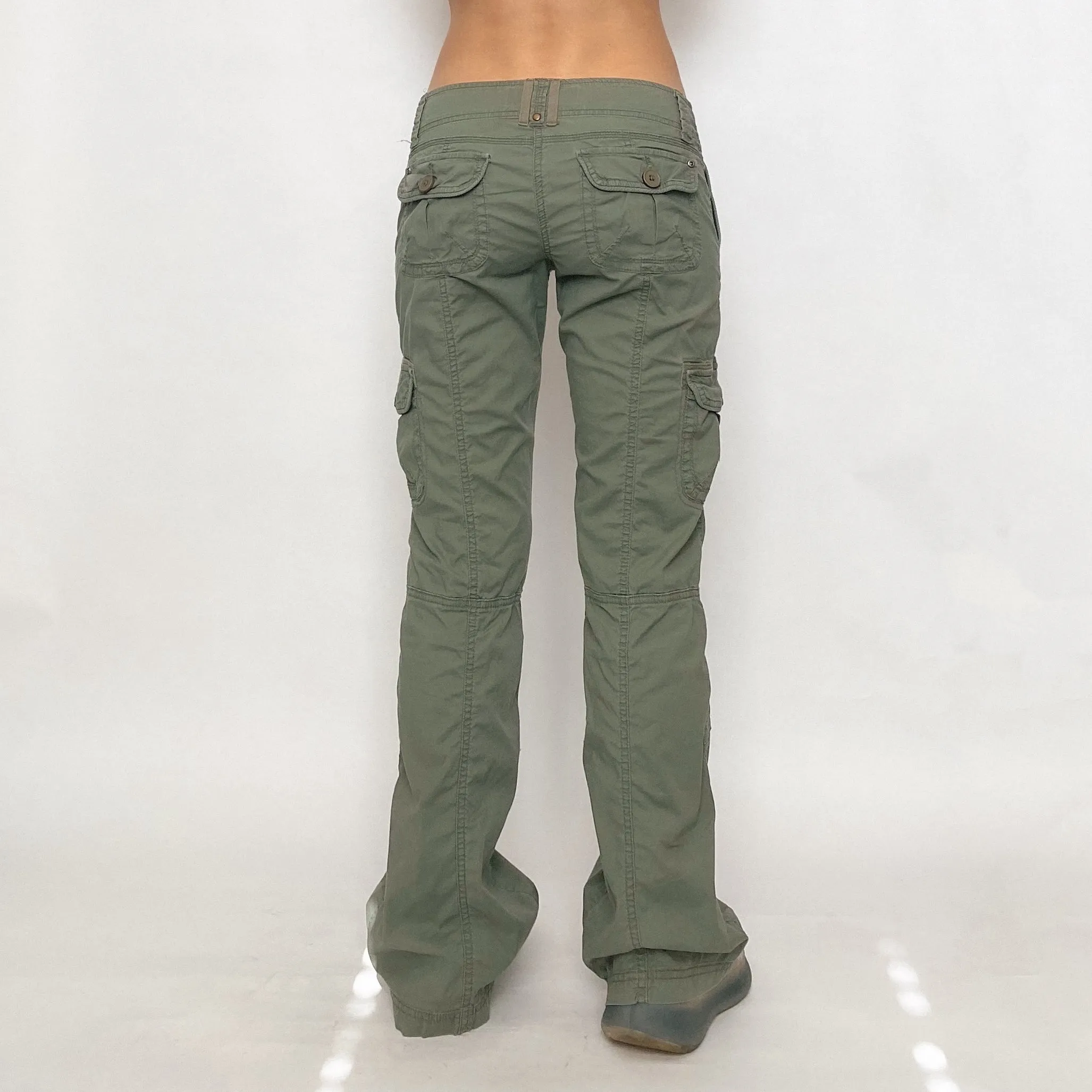 y2k olive cargos - small