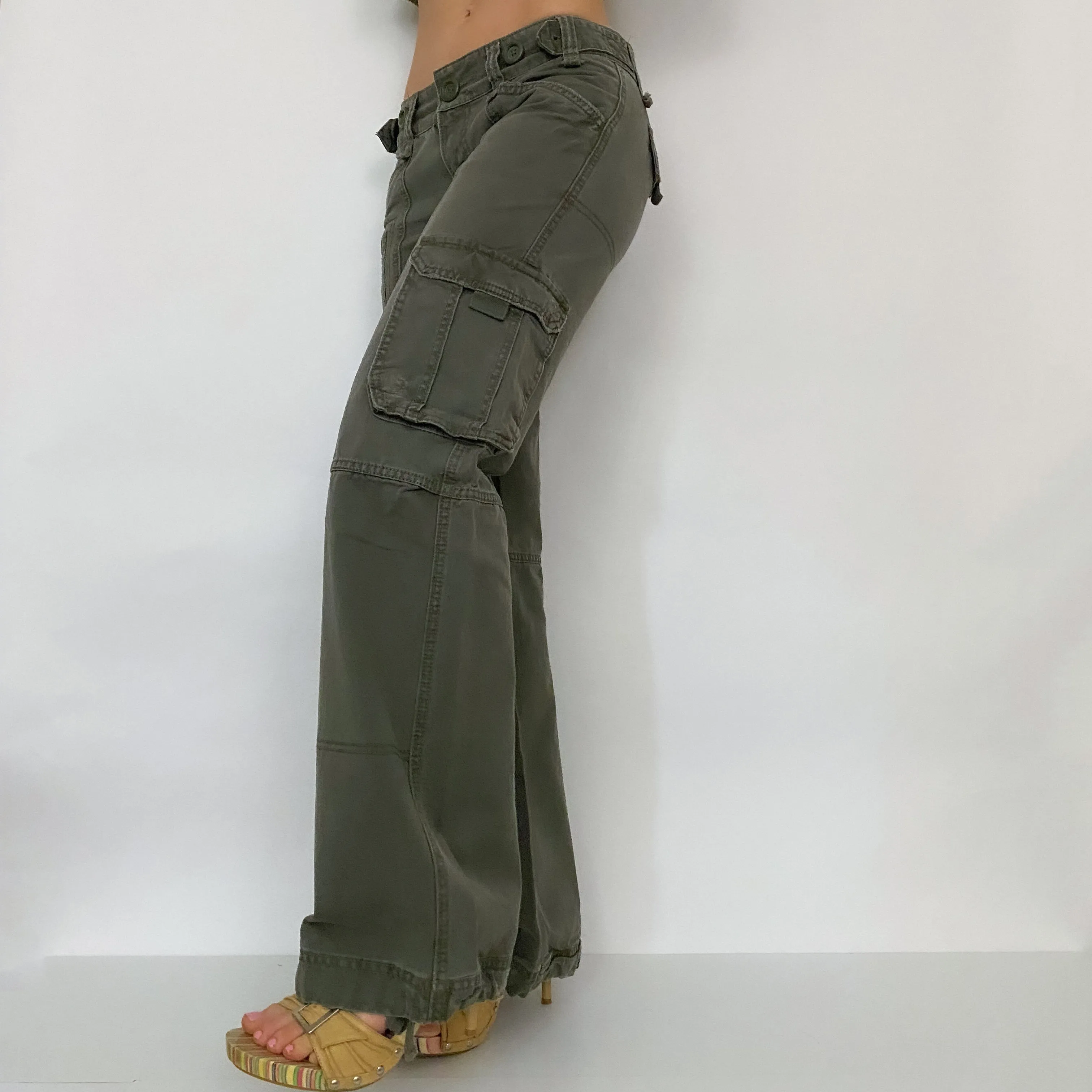 Y2K Olive Cargos