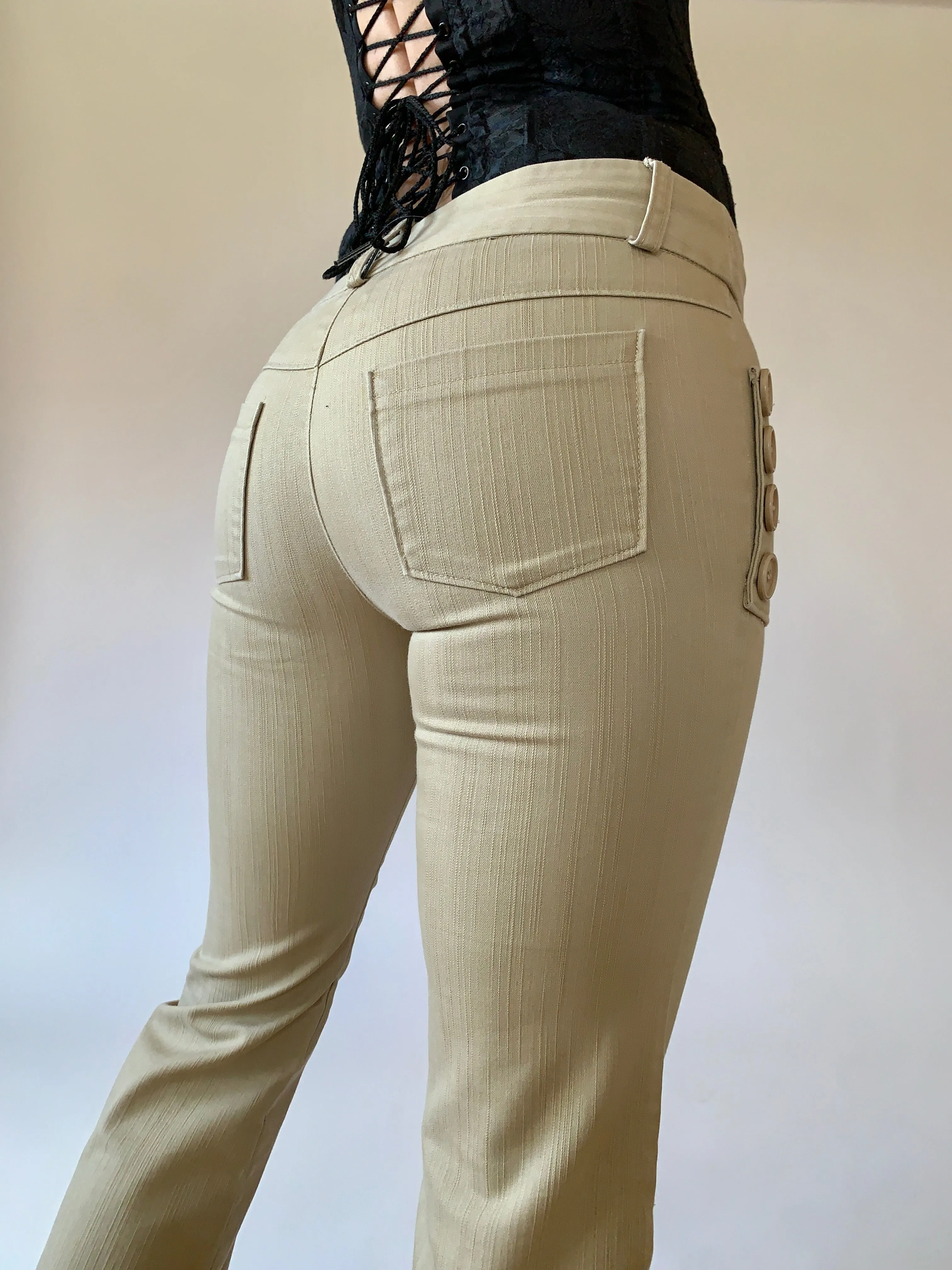 Y2K Tan Trousers