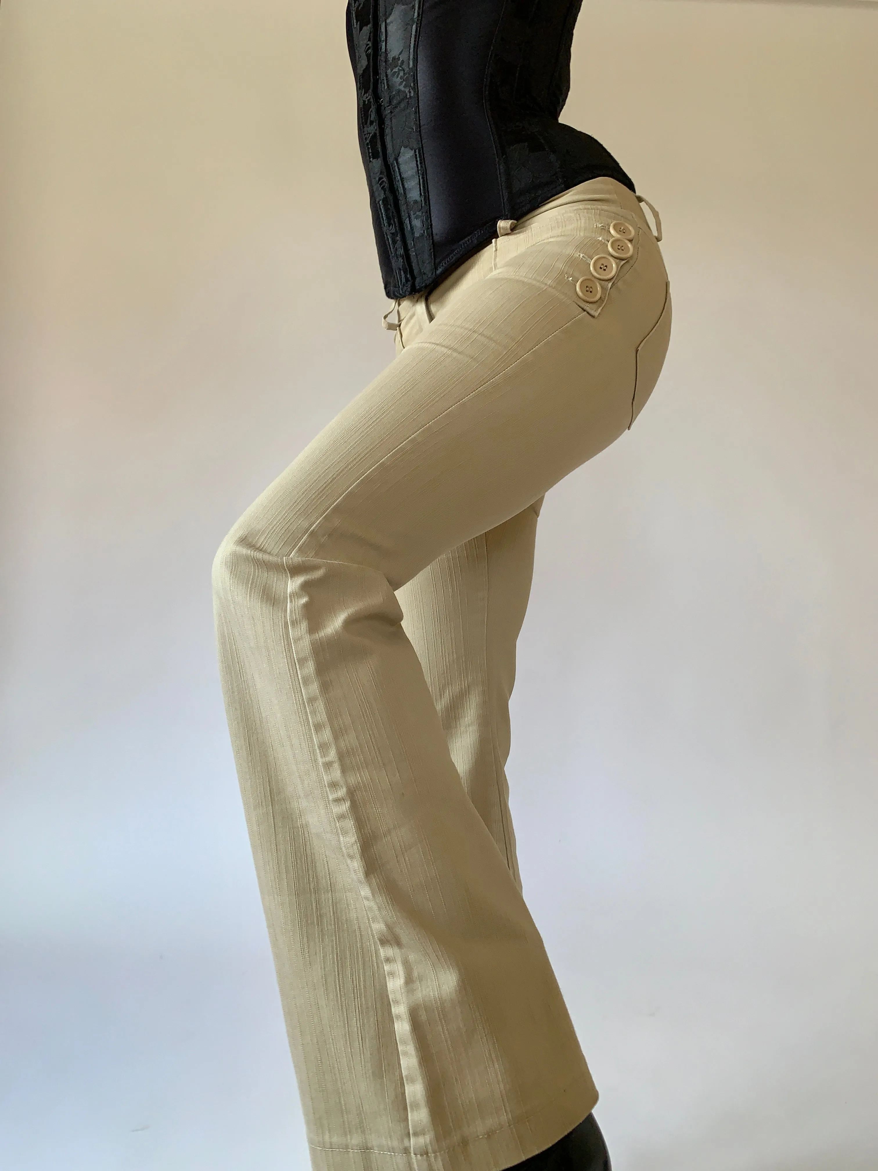 Y2K Tan Trousers